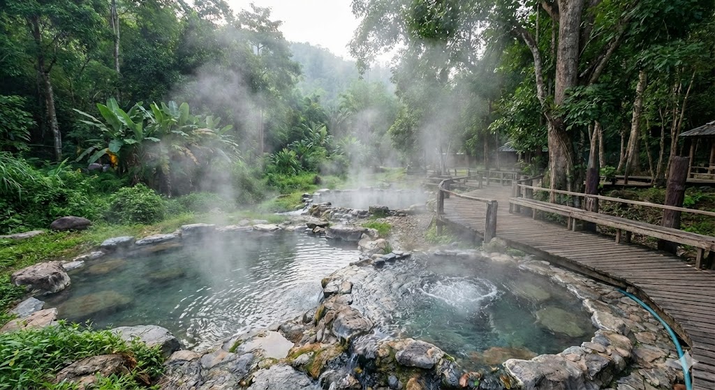 Experience Good Weather and Jaesorn Hot Springs from the Classic Lampang River Lodge
